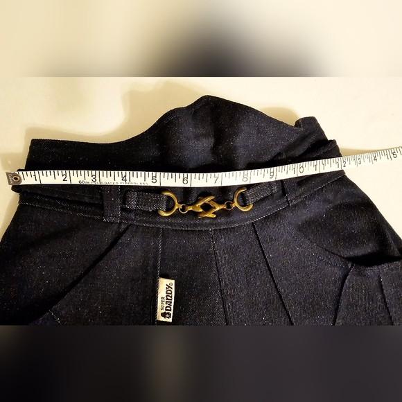 Vintage DENIM High Waist A-Line Flared Midi Skirt - Picture 8 of 16